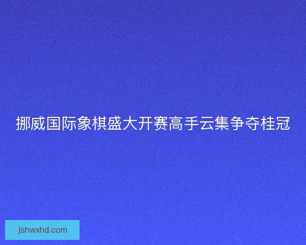 挪威国际象棋盛大开赛高手云集争夺桂冠